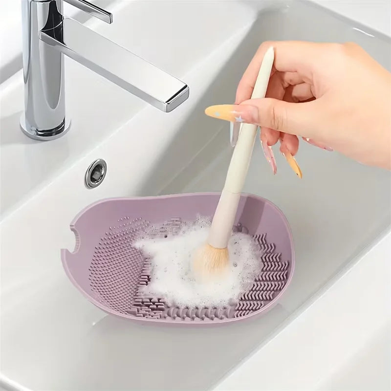 Silicone Makeup Brush Cleaning Bowl – Suction Cup Base Brush Cleaning Bowl P3