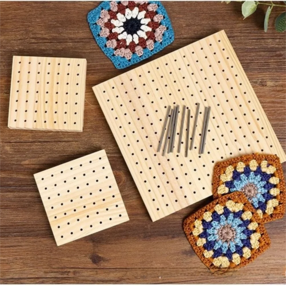 Bamboo Crochet Block Plate – Knitting Grid Weaving Board Crochet Knitting Board P3