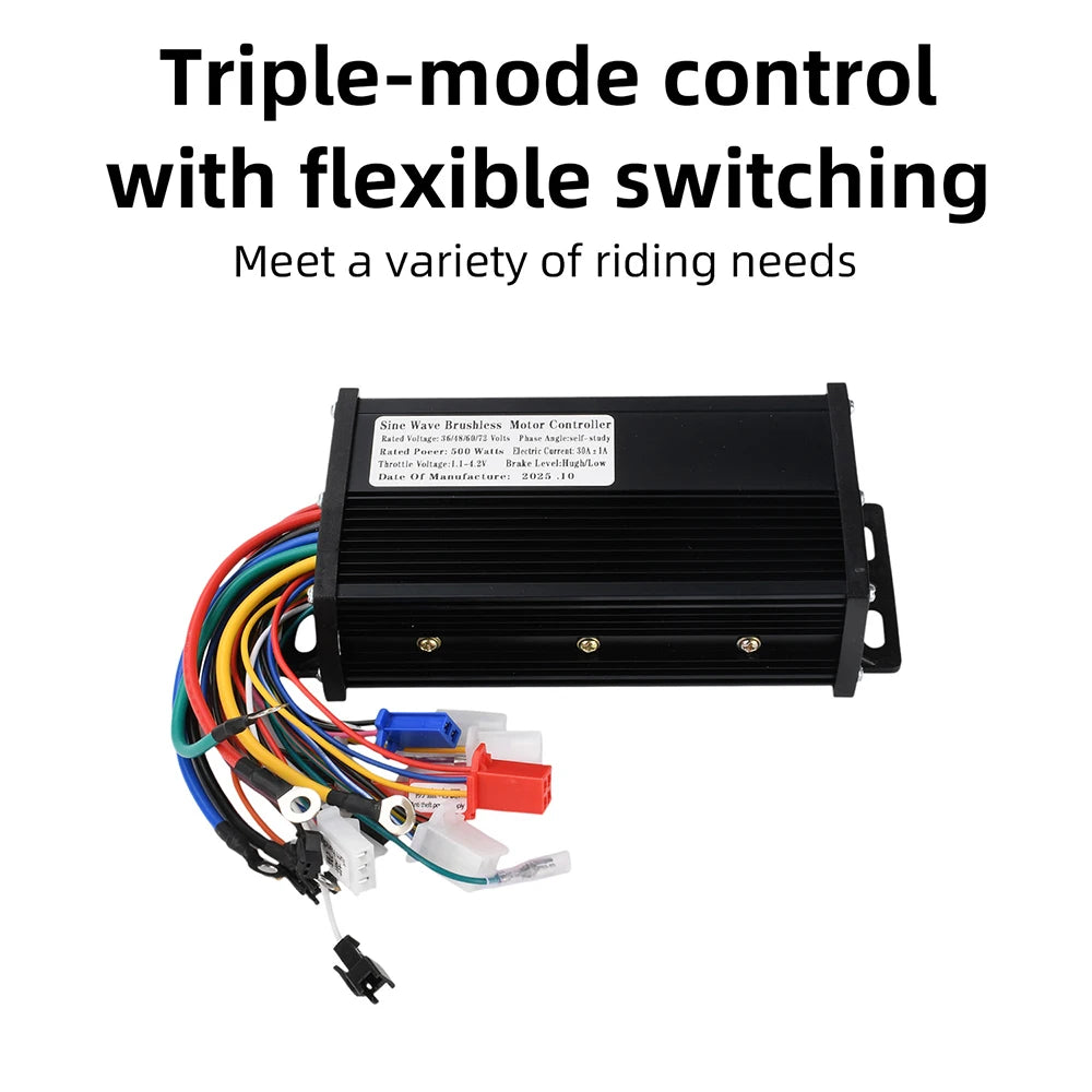 36V–72V 500W Sine Wave Brushless Motor Controller | 3-Mode Motor Controller P3