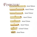 18K Gold Plated Crimp End Caps & Slider Clasps | DIY Jewelry Jewelry Findings P3 18K Real Gold Plated 4mmx19mm-5 pieces