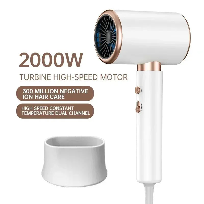 NOCCLILI 2000W Ionic Hair Dryer – Low Noise 3 Speed Lightweight Ionic Hair Dryer P3