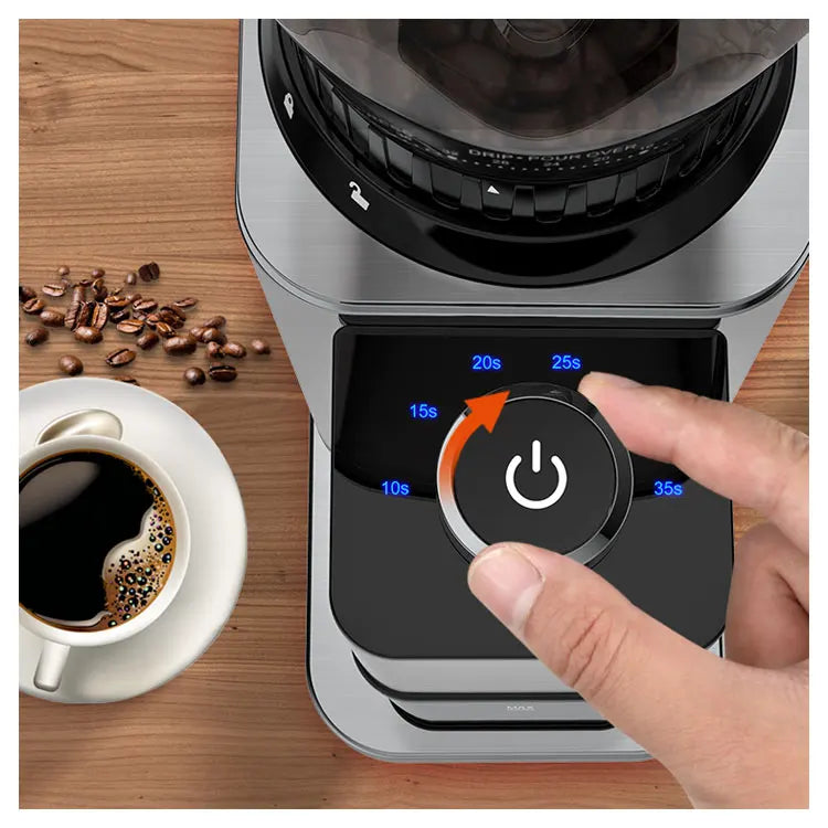 DUTRIEUX Auto Conical Burr Coffee Grinder – 250g LED Display Burr Coffee Grinder P3