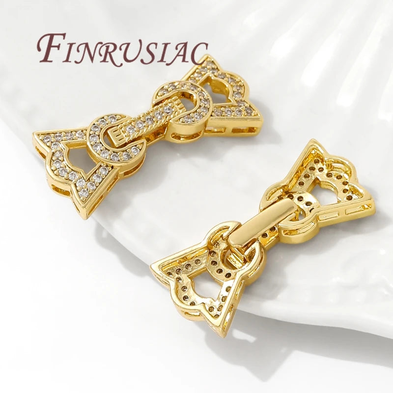 18K Gold Plated Magnetic Clasp | Pearl Bracelet Necklace DIY Jewelry Clasp Findings P3