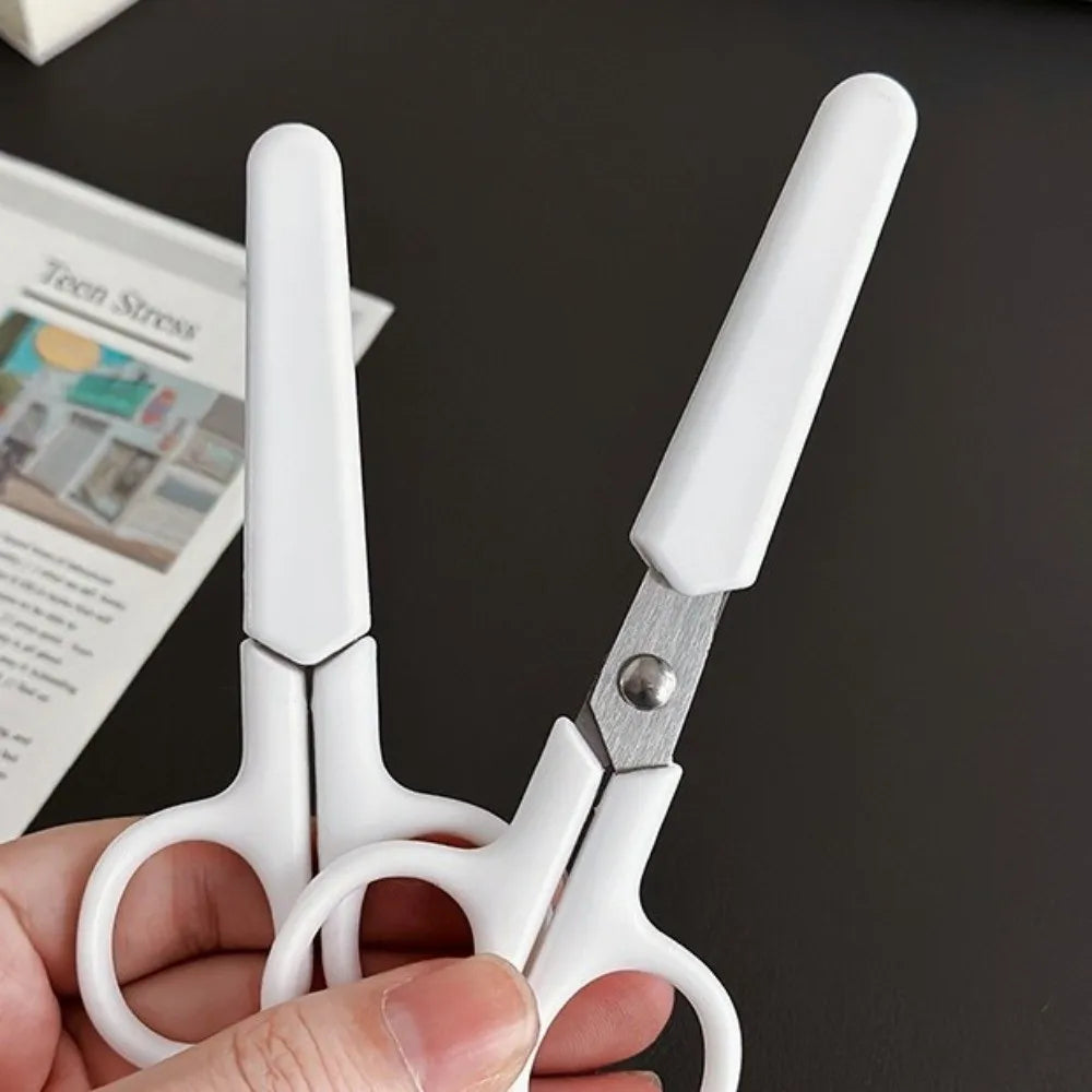 Kids Safety Scissors with Lid – Stainless Steel White Kids Safety Scissors P3