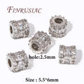 18K Gold Plated Zircon Crystal Spacer Beads – DIY Jewelry Jewelry Spacer Beads P3 Rhodium Plated 2 pieces