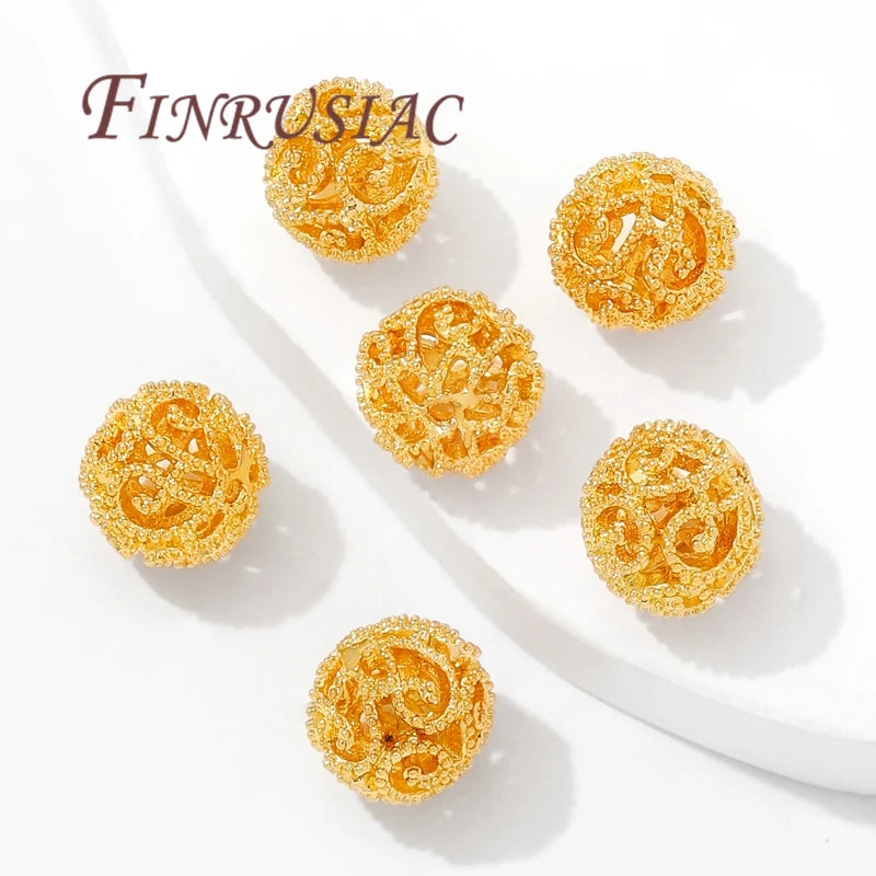 18K Gold Plated Spacer Beads 8mm 10mm – DIY Jewelry Findings Jewelry Spacer Beads P3