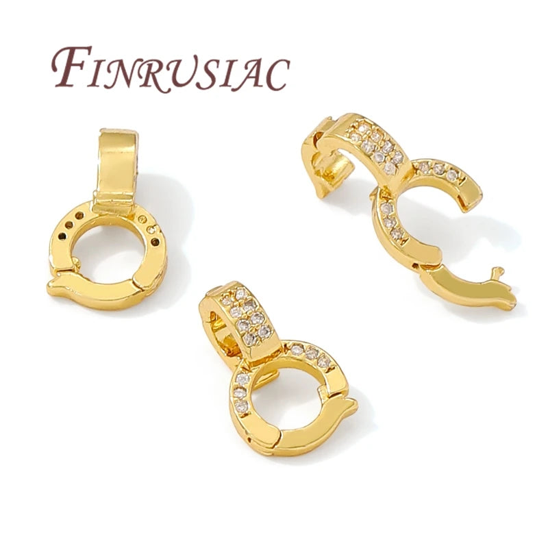 18K Gold Plated Necklace Bail Clasp – DIY Pendant Connector Jewelry Bail Clasp P3