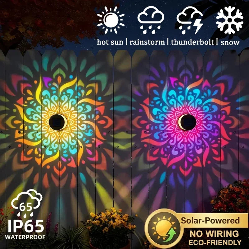 Solar Mandala LED Wall Lamp – Outdoor Waterproof Garden Light Solar Wall Lamp P3