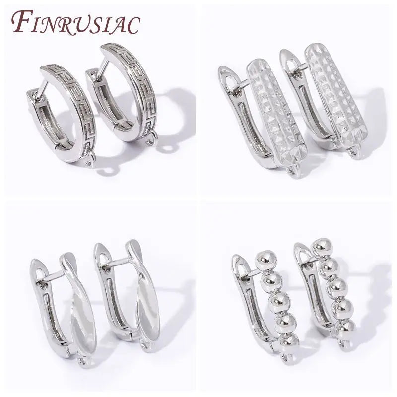 18K Gold Plated Brass Earring Hooks Findings – DIY Jewelry Earring Hook Findings P3