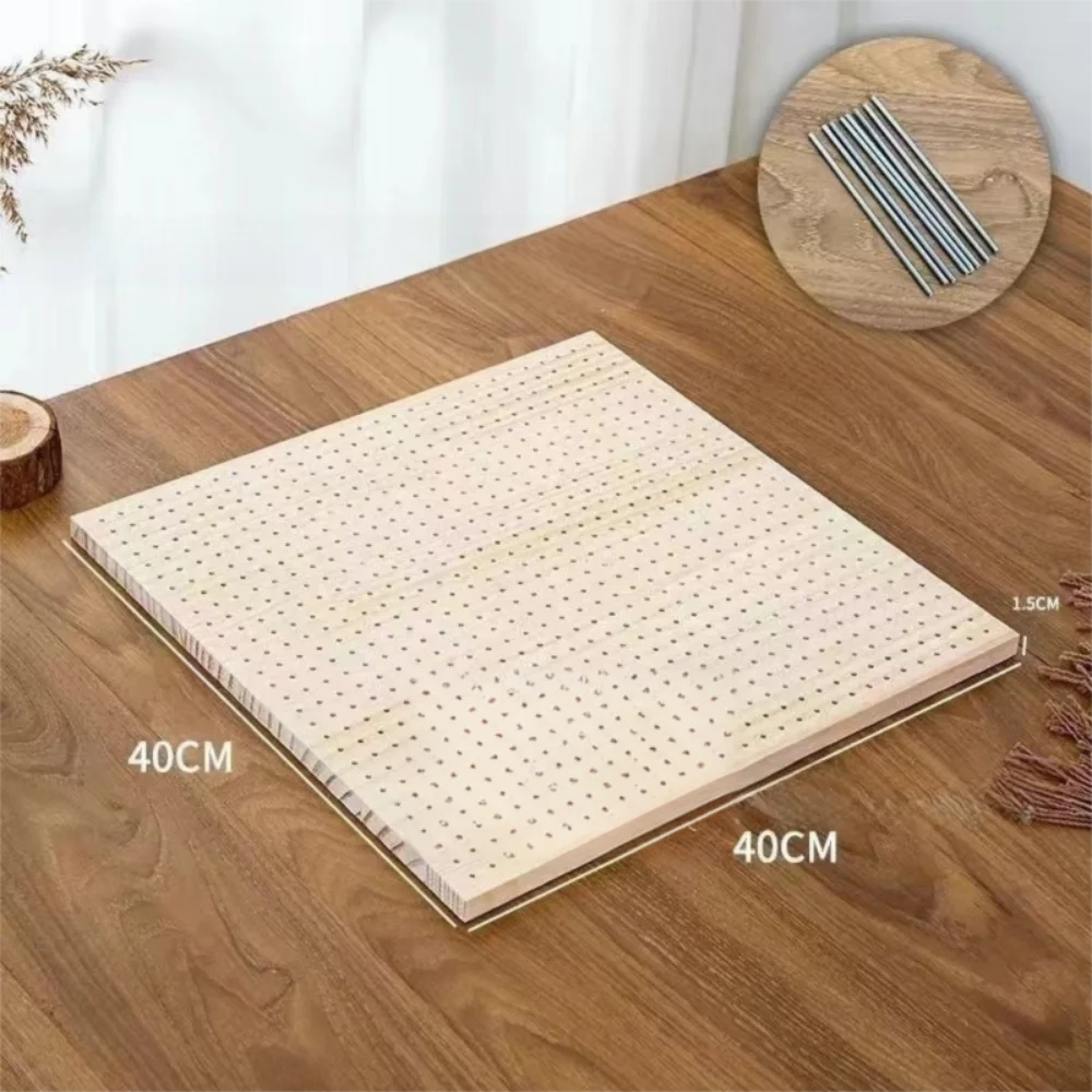 Bamboo Crochet Block Plate – Knitting Grid Weaving Board Crochet Knitting Board P3 40-40cm