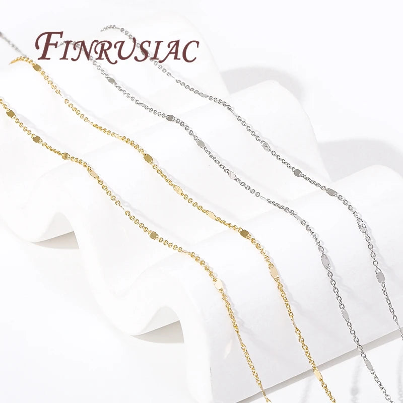 14K Gold Plated Sequins Cable Chain – DIY Jewelry Making Jewelry Making Chain P3