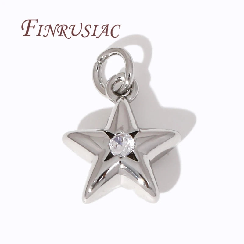 18K Gold Plated Star Charms – Brass Zircon DIY Jewelry Pendants DIY Jewelry Charms P3