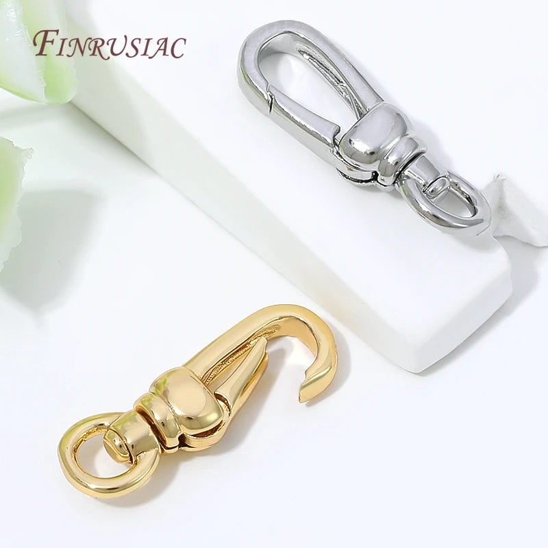 18K Gold Plated Swivel Lobster Clasp | Brass DIY Jewelry Finding Jewelry Clasp Finding P3