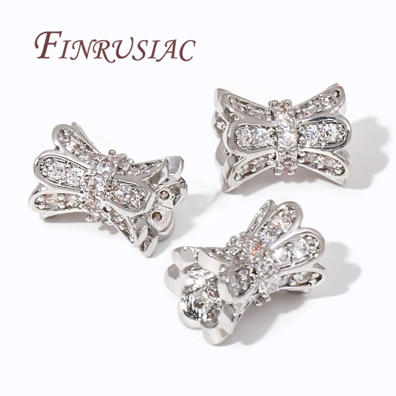 18K Gold Plated Zircon Spacer Beads – DIY Bracelet Jewelry Making Jewelry Spacer Beads P3