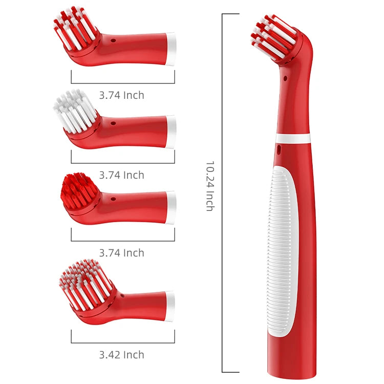 IPX6 Electric Scrubber Brush USB Rechargeable – 4 Heads Electric Scrubber Brush P3