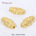 18K Gold Plated Filigree Flower Barrel Spacer Beads | DIY Jewelry Jewelry Spacer Beads P3 18K Gold Plated 1 piece