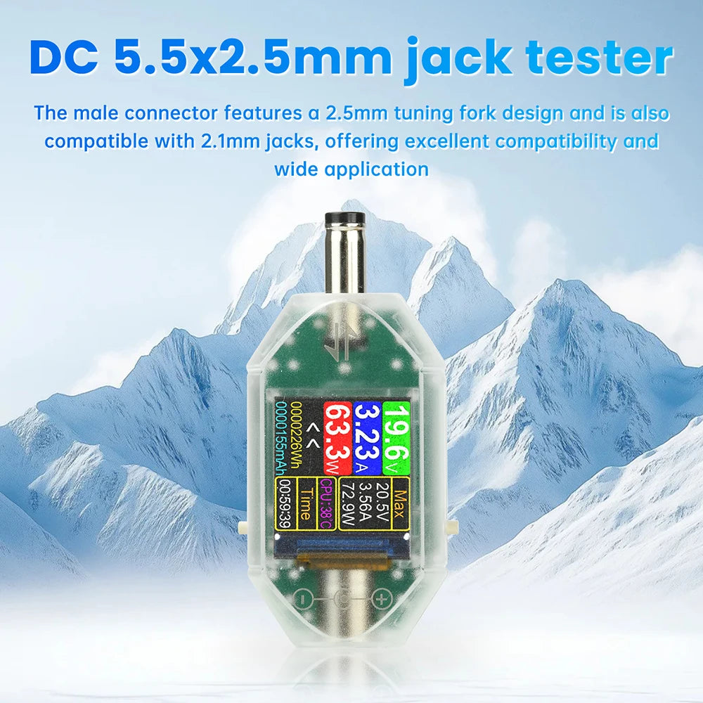 Gaqqee DT550 DC Voltmeter Ammeter Wattmeter 4.5–50V 0–6A DC Power Meter P3