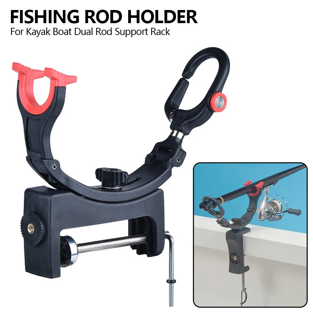 Adjustable Double-Head Boat Fishing Rod Holder | 360° Rack Fishing Rod Holder P3