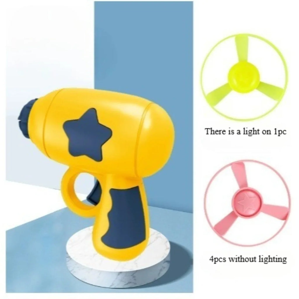 Interactive Mini Flying Disc Launcher Cat Toy | Kitten Chase Set Interactive Cat Toy P3 YELLOW