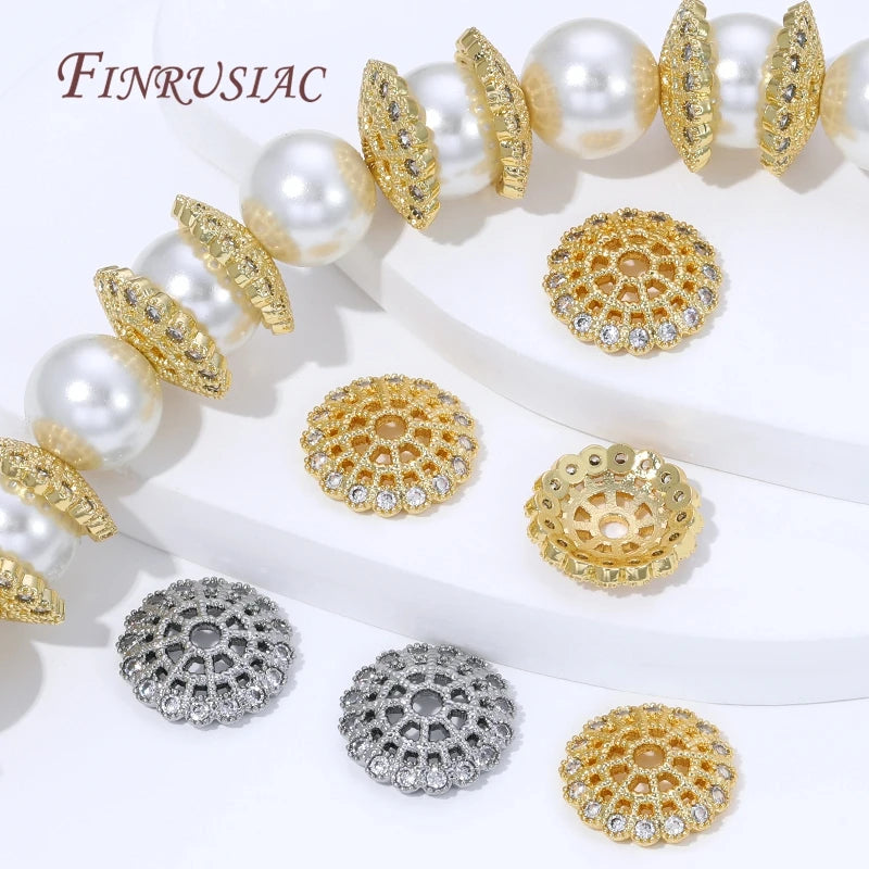 13mm 18K Gold Plated Brass Bead Caps – DIY Jewelry Findings Bead Caps Findings P3