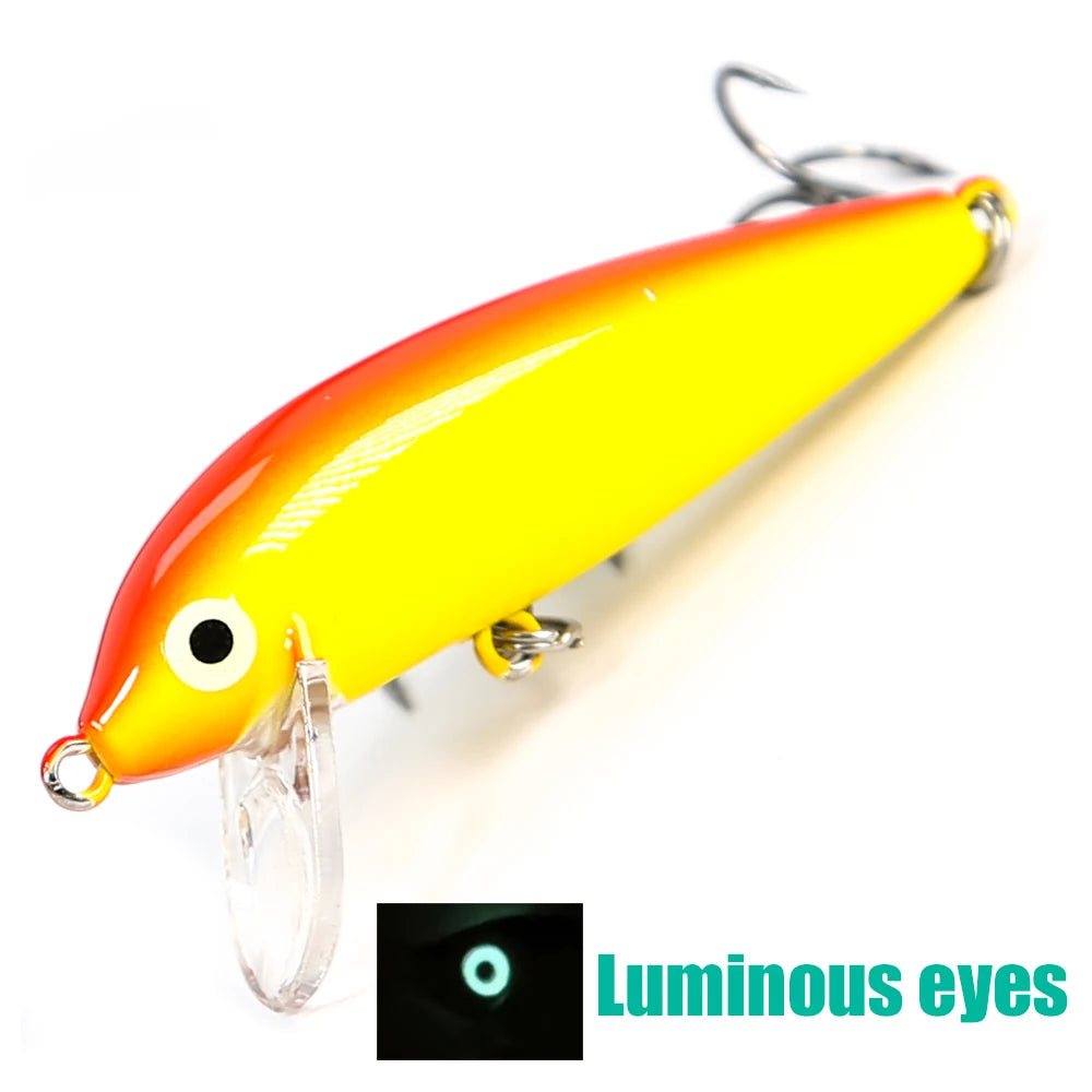 B&U 46mm 5g Sinking Minnow Jerkbait – Trout Bass Hard Lure Sinking Minnow Lure P3 ORANGE YELLOW 1PC-51mm-4.9g