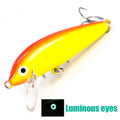 B&U 46mm 5g Sinking Minnow Jerkbait – Trout Bass Hard Lure Sinking Minnow Lure P3 ORANGE YELLOW 1PC-51mm-4.9g