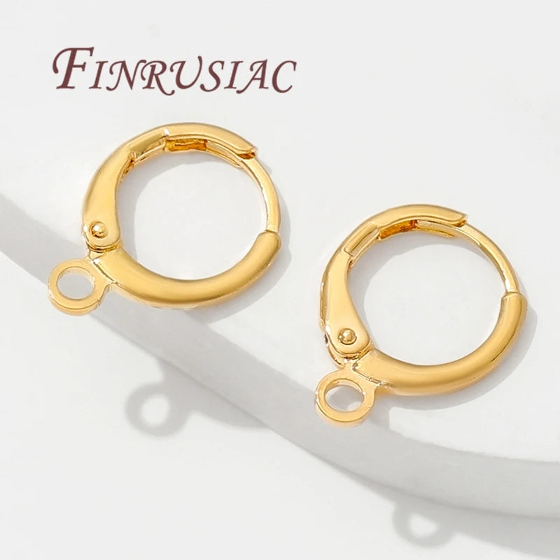 15mm 18K Gold Plated Earring Hooks & Hoops | DIY Jewelry Earring Jewelry Findings P3