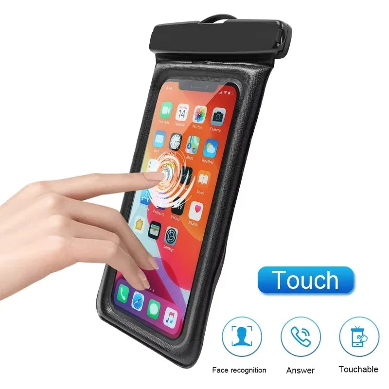 Waterproof Phone Pouch Luminous Dry Bag | Touchscreen Waterproof Phone Pouch P3