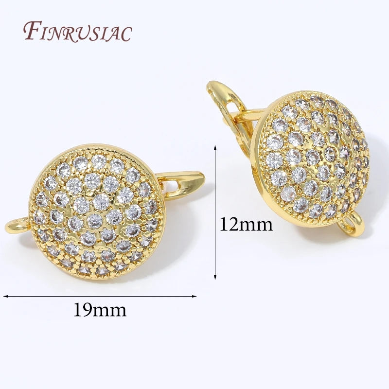 18K Gold Plated CZ Leverback Earring Findings for DIY Jewelry Earring Clasp Findings P3 18K Real Gold Plated 1 pair