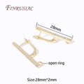 18K Gold Plated Zircon Earring Hooks | DIY Jewelry Findings Earring Hooks Findings P3 18K Real Gold Plated 1 pair