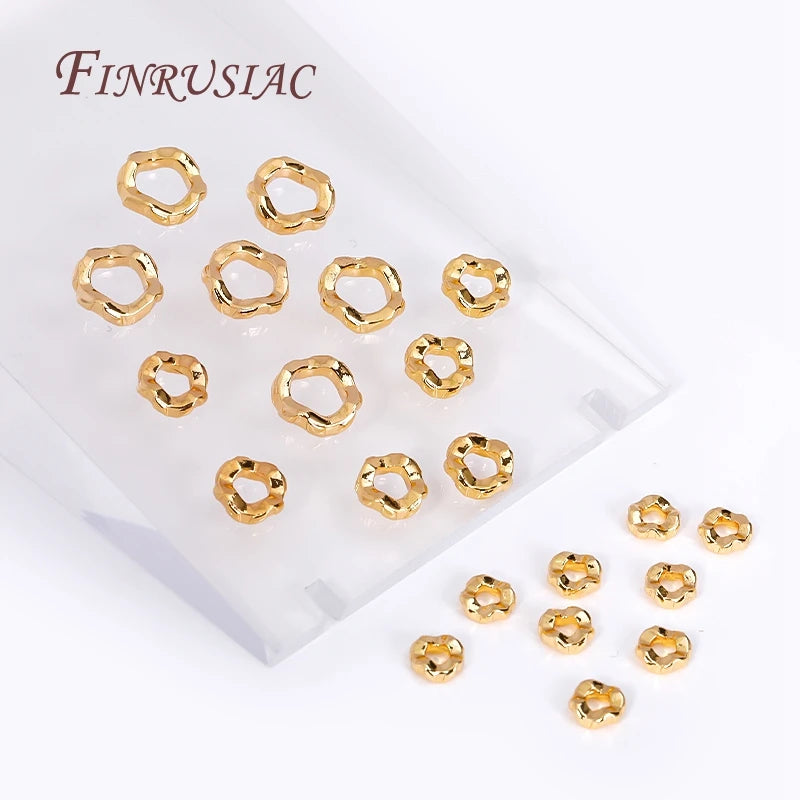 18K Gold Plated Brass Spacer Beads 6/8/10mm – Jewelry Making Jewelry Spacer Beads P3