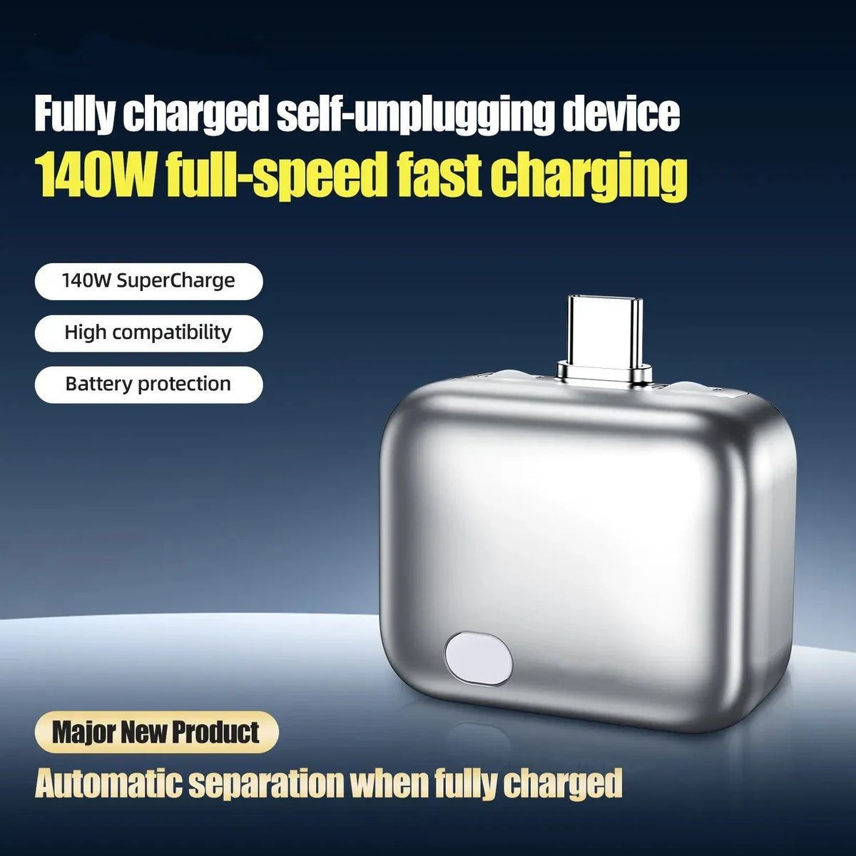 140W USB-C Smart Charger – Auto Disconnect Battery Guard Adapter USB-C Smart Charger P3