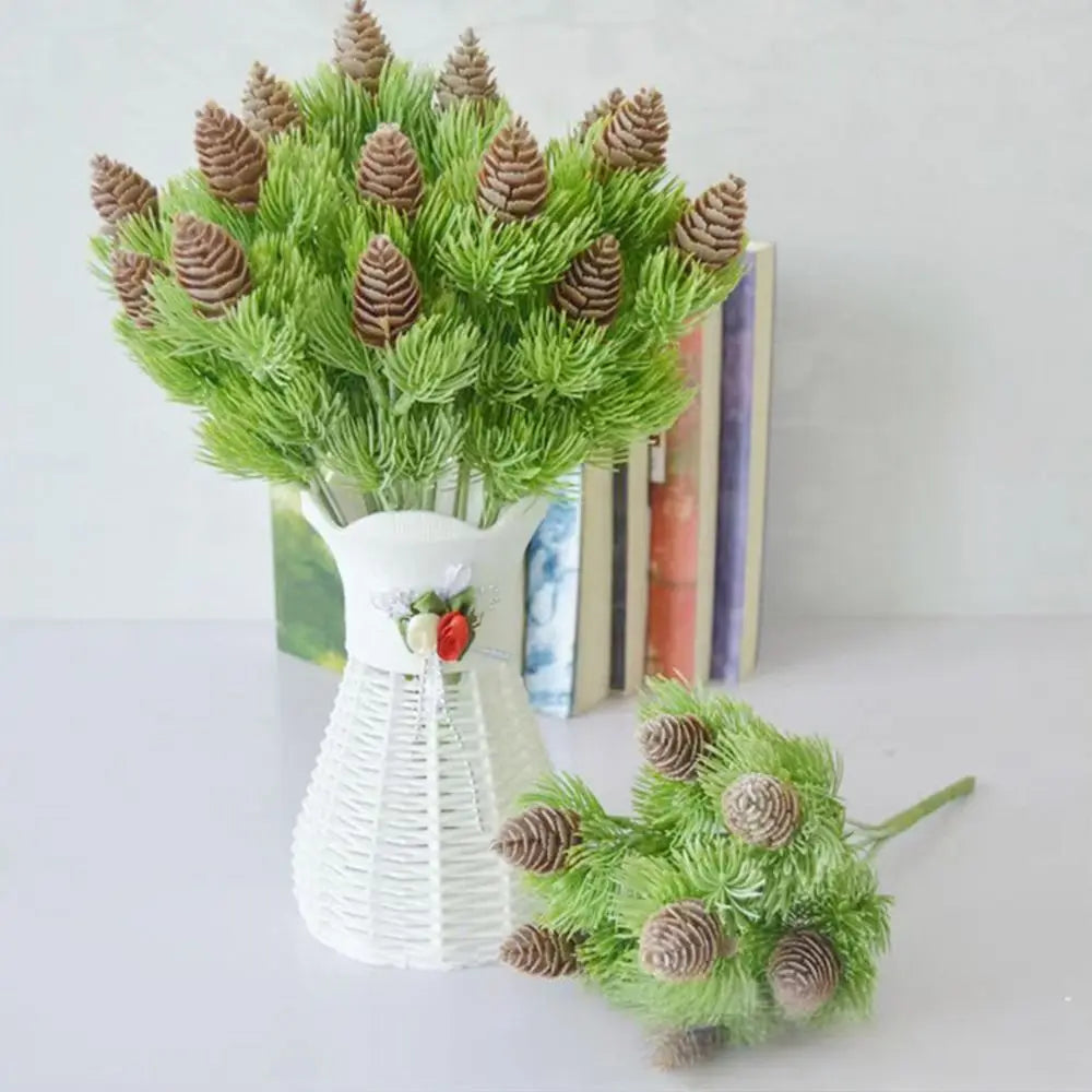 Artificial Pine Branch with Pine Cones – Faux Christmas Decor Artificial Pine Branch P3