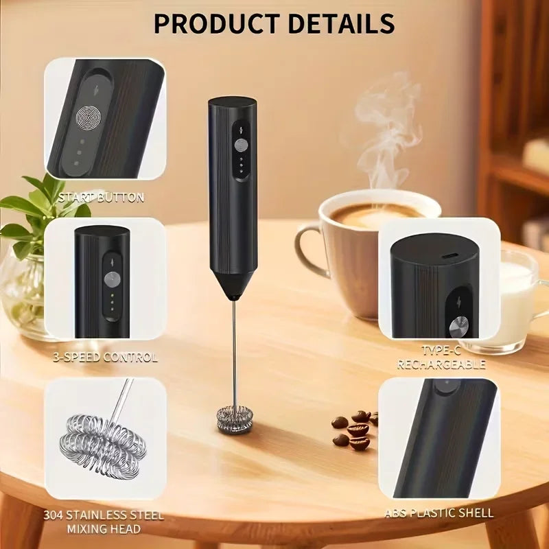 CLITON Electric Milk Frother – Handheld Coffee Whisk & Beater Electric Milk Frother P3