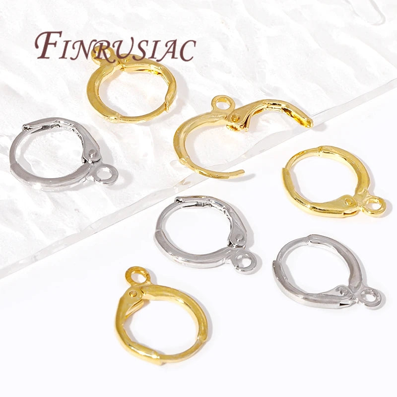 18K Gold Plated Brass Earring Hooks – DIY Jewelry Findings Earring Findings P3