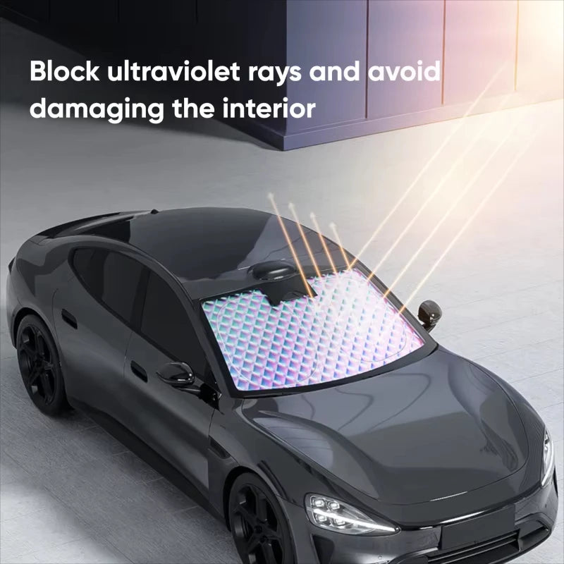 Car Windshield Sunshade – Full Coverage UV & Heat Shield Windshield Sunshade P3