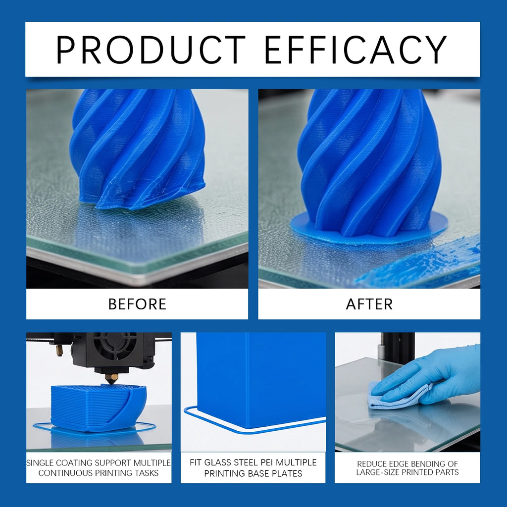 3D Printer Bed Adhesion Grease with Brush | PLA ABS PETG 3D Printer Accessory P3