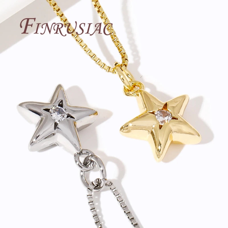18K Gold Plated Star Charms – Brass Zircon DIY Jewelry Pendants DIY Jewelry Charms P3