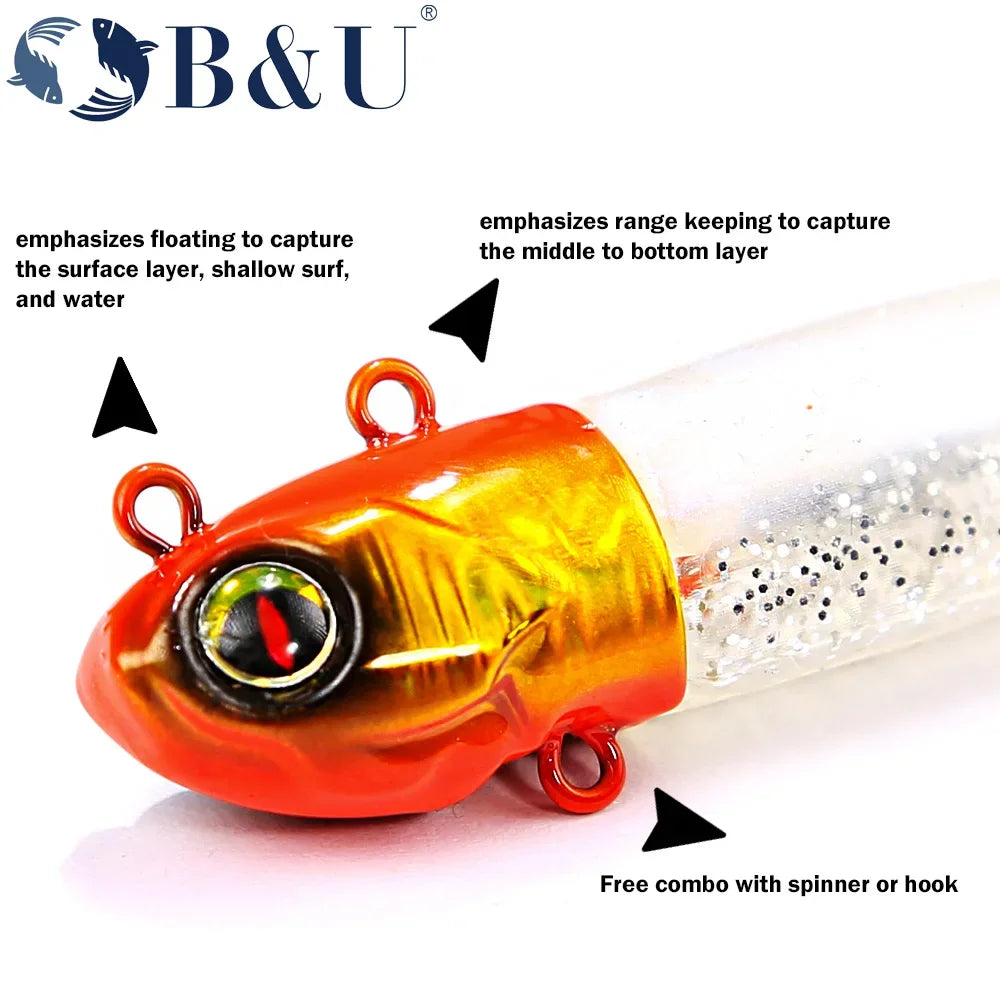 B&U Soft Swimbait Jig Head Hook 14g–33g | Saltwater Bass Lure Soft Fishing Lure P3