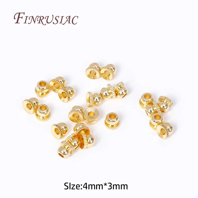 18K Gold Plated Bead Caps Spacer Beads – DIY Jewelry Findings Jewelry Findings Beads P3 18K Real Gold Plated 50 Pieces