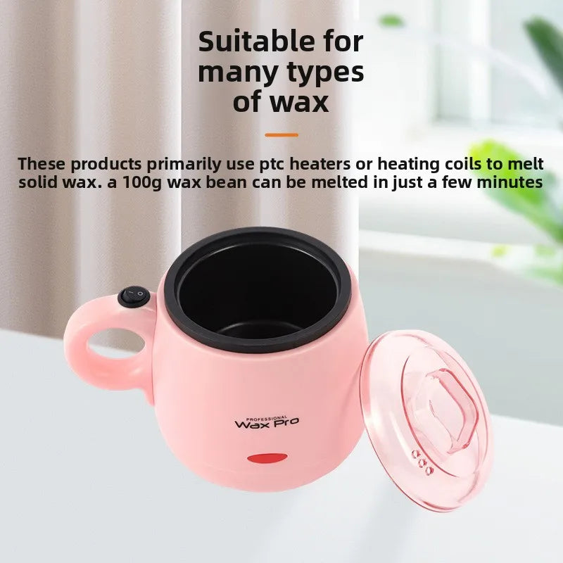 100W Handheld Wax Warmer Machine – 200ml Non-Stick | Pink Wax Warmer Machine P3