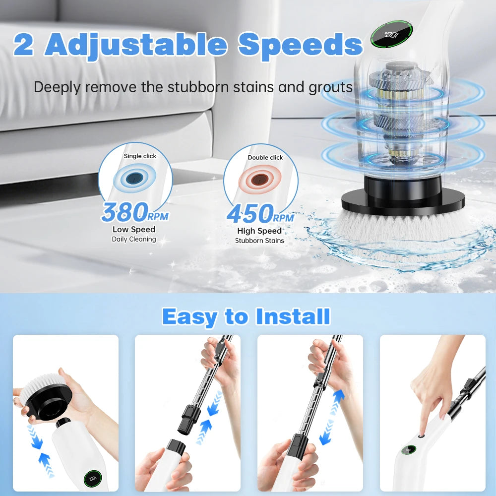 Electric Spin Scrubber – Cordless Rechargeable Cleaning Brush Electric Spin Scrubber P3