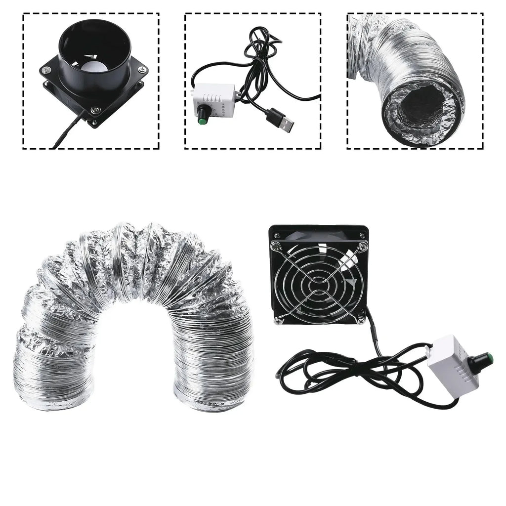 Adjustable Solder Fume Extractor Fan with 1M Duct | USB Powered Fume Extractor Fan P3