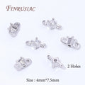 18K Gold Plated Spacer Bars – Brass Zircon DIY Jewelry Findings Jewelry Spacer Bars P3 Rhodium Plated 4 pieces