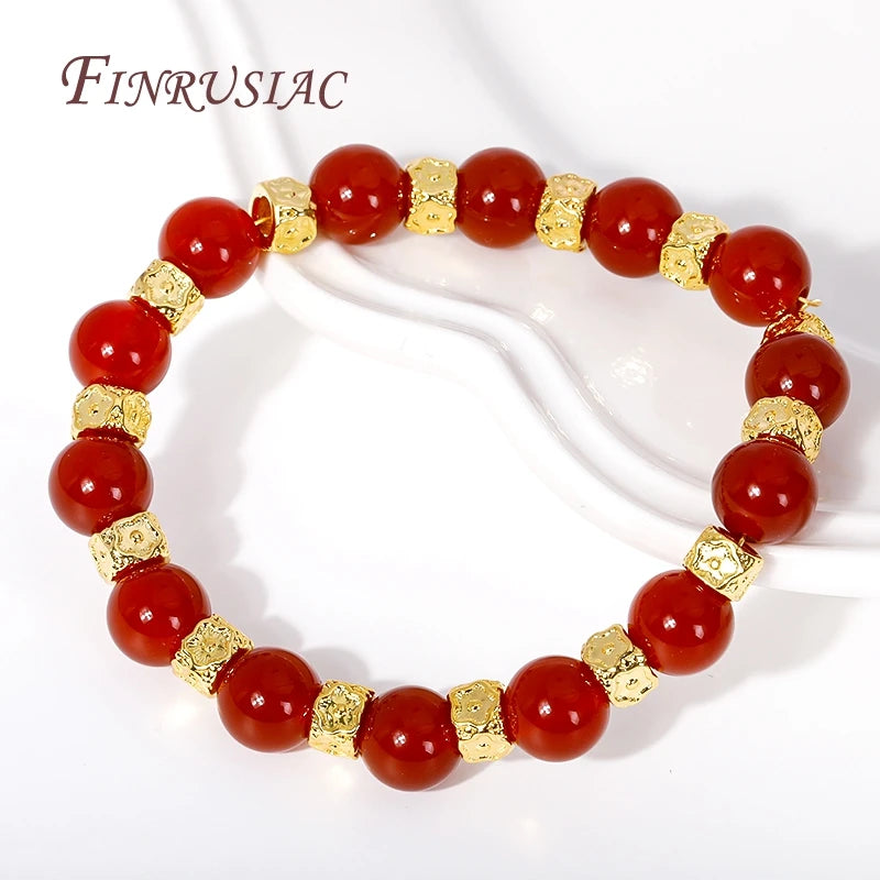 18K Gold Plated Barrel Spacer Beads – Plum Pattern Large Hole Jewelry Spacer Beads P3