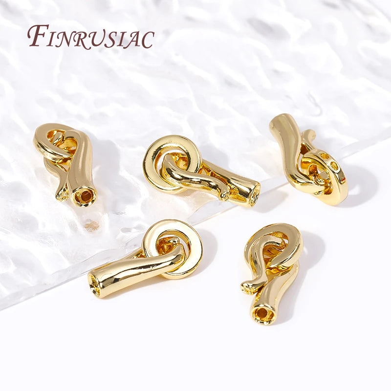18K Gold Plated Bead End Cap Clasp – DIY Jewelry Findings Jewelry Findings Clasp P3