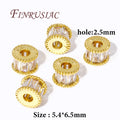 18K Gold Plated Zircon Crystal Spacer Beads – DIY Jewelry Jewelry Spacer Beads P3 18K Gold Plated 2 pieces