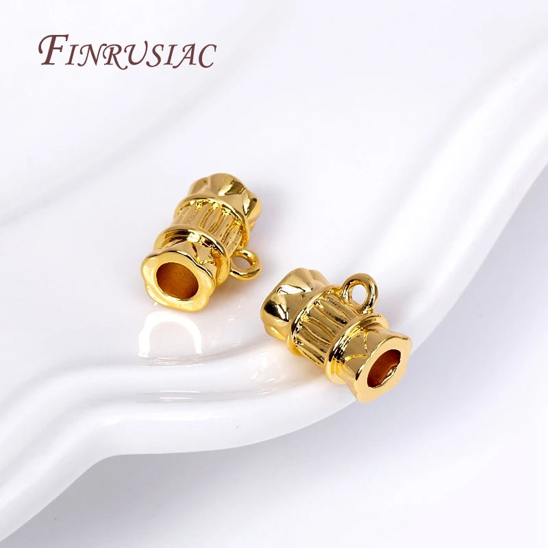 18K Gold Plated Bamboo Tube Bail Spacer Beads – DIY Jewelry Findings Jewelry Findings P3