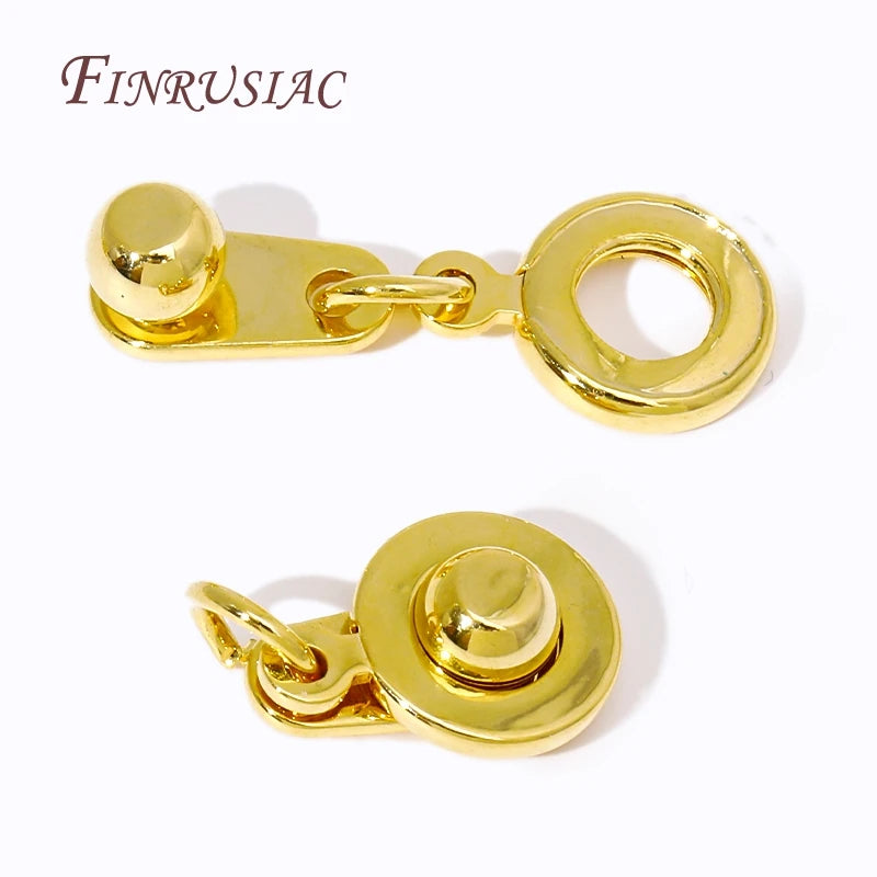 18K Gold Plated Snap Clasp – Bracelet & Necklace Connector Jewelry Clasp Finding P3