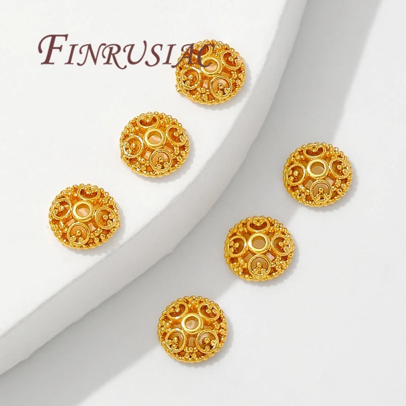 6mm 18K Gold Plated Flower Bead Caps – DIY Jewelry Spacers Jewelry Bead Caps P3
